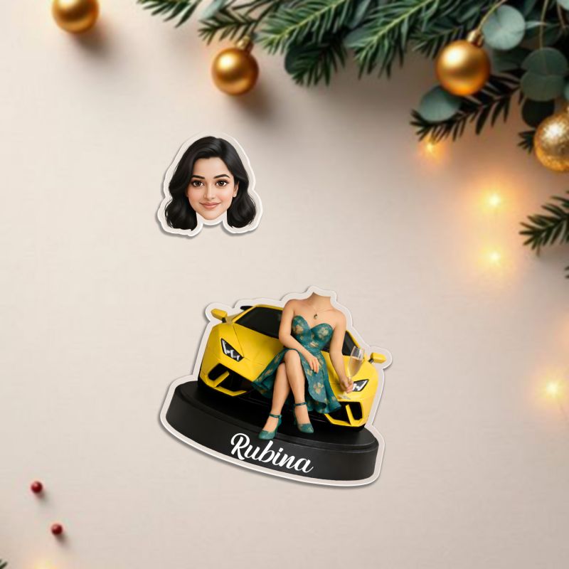 Personalized The Queen of Ledership Booblehead Caricature for Girls Battery Powered Moving Head Feature | Birthday Gift for Daughter, Sister, Mom & Lady Boss | Tabletop Decor